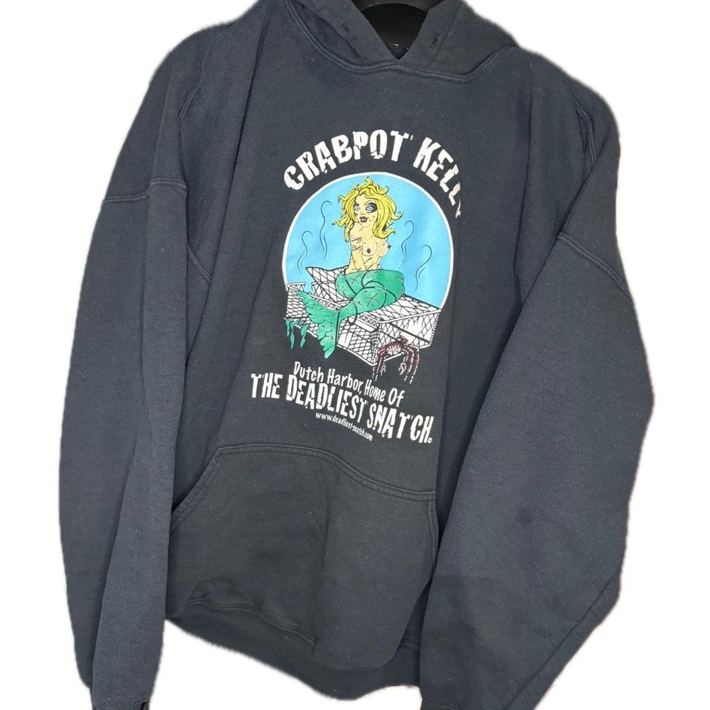 Black graphic hoodie XL